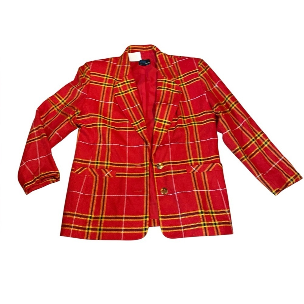 Vintage, red and yellow blazer, medium